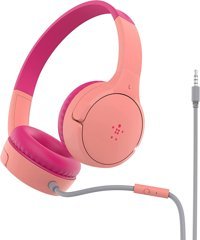 Belkin Soundform Mini 3.5 mm Gürültü Önleyici Mikrofonlu Kablolu Kulak Üstü Kulaklık Pembe