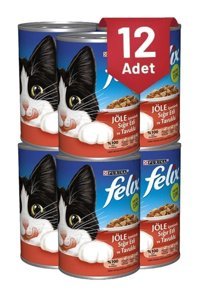 Felix Tavuk-Sığır Eti Parça Etli Yetişkin Yaş Kedi Maması 12x400 gr