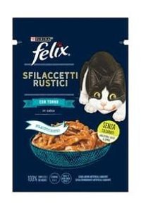 Felix Sfilaccetti Rustici Ton Balığı Kıyılmış Yetişkin Yaş Kedi Maması 26x80 gr