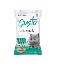 Spectrum Gusto Lick Snack Ton Balığı-Somonlu Jöle Yetişkin Yaş Kedi Maması 4x15 gr