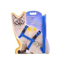 Petzoom Güvenlikli Mavi Gezdirme Göğüs Kedi Tasması