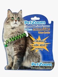 Petzoom Zilli Yeşil Gezdirme Boyun Kedi Tasması