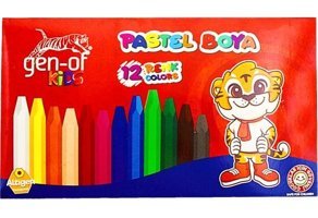 Gen-Of Kids GEN-6120 Karton Kutu 12'li Yağlı Pastel Boya