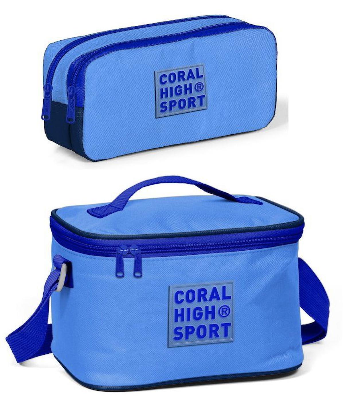 Coral High Sport Düz Termoslu Mavi Beslenme Çantası