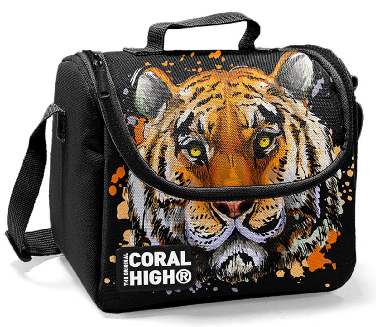 Coral High Kaplan Termoslu Siyah Beslenme Çantası