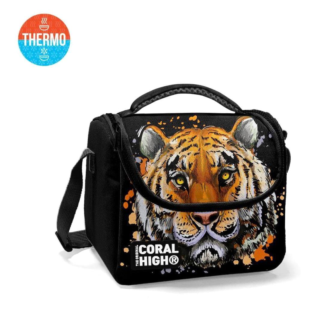Coral High 11839 Kaplan Termoslu Siyah Beslenme Çantası