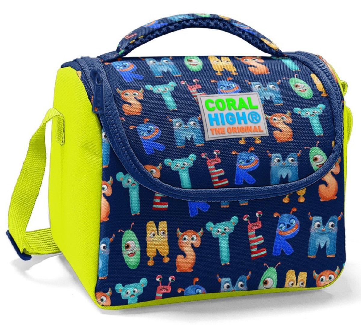 Coral High Harfler Termoslu Lacivert Beslenme Çantası