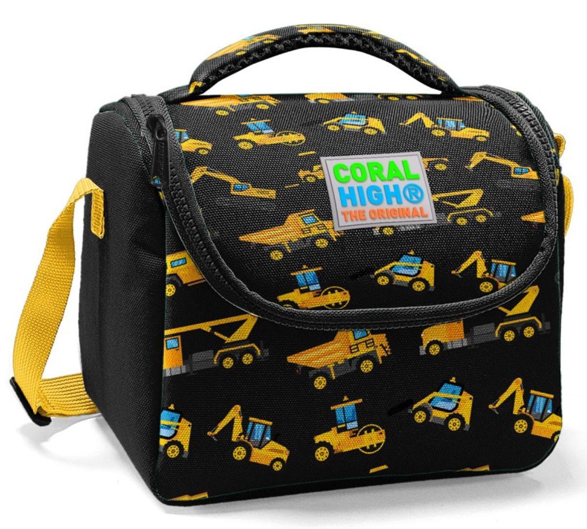 Coral High İş Makineli Termoslu Siyah Beslenme Çantası