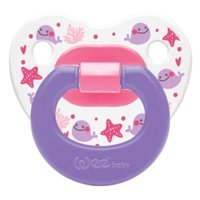 Wee Baby 834 No:2 0 Ay+ Ortodontik Damaklı Silikon Emzik Mor