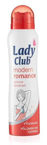 Lady Club Modern Romance Pudralı Evet Ter Önleyici Hayır Antiperspiarnt Sprey Kadın Deodorant 150 ml