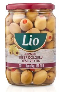 Lio Biberli Yeşil Zeytin Kavanoz 400 gr