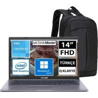 Asus X415MA-EK385W Dahili Intel UHD Graphics Intel Celeron N4020 4 GB Ram 128 GB SSD 14 inç Full HD Windows 11 Home Laptop + Çanta