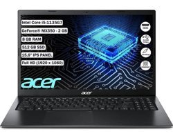 Acer Extensa EX215-54G-55A1 NX.EGHEY.003 Harici GeForce MX350 Intel Core i5 1135G7 8 GB Ram 512 GB SSD 15.6 inç Full HD FreeDos Laptop