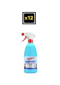 Asperox Mavi Güç Sprey Mutfak ve Banyo Temizleyici 12x1 lt