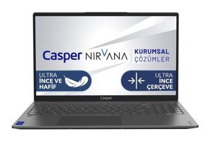 Casper Nirvana X700.5700-8V00X-G-F Dahili AMD Radeon RX Vega 8 AMD Ryzen 7 5700U 8 GB Ram 500 GB SSD 15.6 inç Full HD FreeDos Laptop