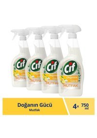 Cif Doğanın Gücü Sprey Mutfak Temizleyici 4x750 ml