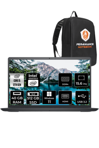 Dell Inspiron 15 3520 I352024052009U Dahili Intel Iris Xe Graphics Eligible Intel Core i5 1235U 40 GB Ram 512 GB SSD 15.6 inç Full HD Windows 11 Home Laptop + PER4 Çanta