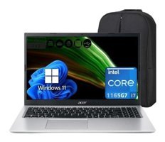 Acer Aspire 3 A315-58 Dahili Intel Iris Xe Graphics Intel Core i7 1165G7 16 GB Ram 500 GB SSD 15.6 inç Full HD Windows 10 Pro Laptop + E-Markt Çanta