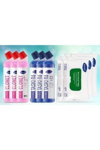 Diversey Clonet Extra-Oxivir Excel-Taski R6 Mendil-Sıvı Mutfak ve Banyo Temizleyici 6x750 ml