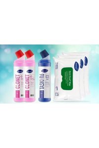 Diversey Clonet Extra-Oxivir Excel-Taski R6 Mendil-Sıvı Mutfak ve Banyo Temizleyici 3x750 ml