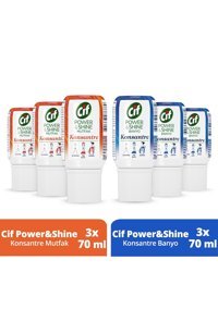 Cif Power&Shine Konsantre Sprey Mutfak ve Banyo Temizleyici 6x70 ml