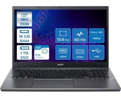 Acer Extensa EX212-55 NX.EGYEY.001019 Dahili Intel Iris Xe Graphics Eligible Intel Core i5 1235U 16 GB Ram 1 TB SSD 15.6 inç Full HD FreeDos Laptop