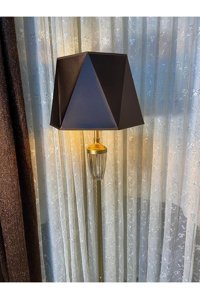 Abajur Aksesuar Jasmin Metal Tek Ayaklı Silindir Lambader Bej