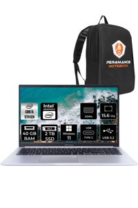 Asus Vivobook 15 X1502ZA EJ031W Dahili Intel Iris Xe Graphics Eligible Intel Core i5 1235U 40 GB Ram 2 TB SSD 15.6 inç Full HD Windows 11 Home Laptop + PER4 Çanta