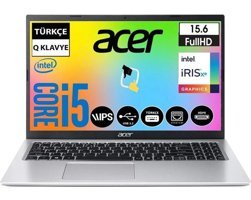 Acer Aspire 3 A315-58 Dahili Intel Iris Xe Graphics Intel Core i5 1135G7 16 GB Ram 512 GB SSD 15.6 inç Full HD Windows 11 Pro Laptop + Snertech Çanta