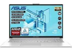 Asus Vivobook GO Dahili AMD Radeon 610M AMD Ryzen 5 7520U 8 GB Ram 512 GB SSD 15.6 inç Full HD FreeDos Laptop