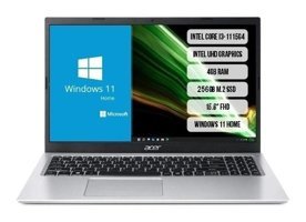 Acer Aspire A135-58-36YJ Dahili Intel UHD Graphics Intel Core i3 1115G4 4 GB Ram 256 GB SSD 15.6 inç Full HD Windows 11 Home Laptop