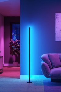 Alfaled Akıllı Rgb Led Metal Tek Ayaklı Çubuk Lambader Mavi