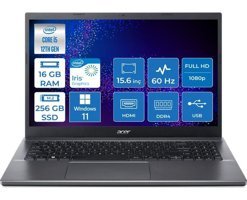 Acer Extensa EX212-55 NX.EGYEY.001014 Dahili Intel Iris Xe Graphics Eligible Intel Core i5 1235U 16 GB Ram 256 GB SSD 15.6 inç Full HD Windows 11 Home Laptop