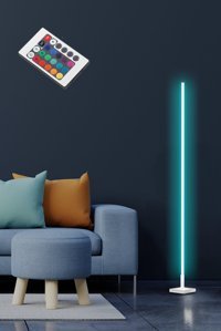 Alaca Led Bella Metal Tek Ayaklı Çubuk Lambader Beyaz