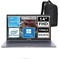 Asus X415MA-EK385W Dahili Intel UHD Graphics Intel Celeron N4020 12 GB Ram 256 GB SSD 14 inç Full HD Windows 11 Home Laptop + Çanta