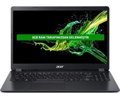 Acer Aspire A315-56-12GB NX.HZREY.012 Dahili Intel UHD Graphics Intel Core i3 1005G1 12 GB Ram 256 GB SSD 15.6 inç Full HD FreeDos Laptop