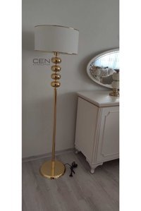 Cen Aydınlatma Flat Metal Tek Ayaklı Silindir Lambader Beyaz