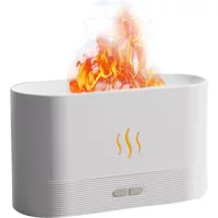 Beautiful Home Simülasyon Alev 4.5 W 180 ml Aromaterapi Işıklı İyonizerli Taşınabilir Şarjlı Mini Sıcak Buhar Makinesi