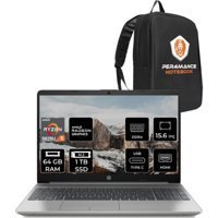 HP 255 G9 6Q8N1ES207 Dahili AMD Radeon RX Vega 7 AMD Ryzen 5 5625U 64 GB Ram 1 TB SSD 15.6 inç Full HD FreeDos Laptop + PER4 Çanta