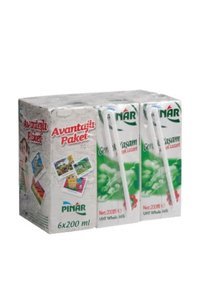 Pınar Sade Süt 6'lı 200 ml