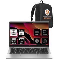 HP Elitebook 640 G10 8A571EAP328 Dahili Intel Iris Xe Graphics Eligible Intel Core i7 1355U 32 GB Ram 1 TB SSD 14 inç Full HD FreeDos Laptop + PER4 Çanta