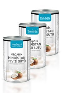 Thelifeco Organik Hindistan Cevizi Sütü 3'lü 400 ml