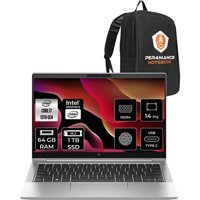 HP Elitebook 640 G10 8A571EAP348 Dahili Intel Iris Xe Graphics Eligible Intel Core i7 1355U 64 GB Ram 1 TB SSD 14 inç Full HD FreeDos Laptop + PER4 Çanta