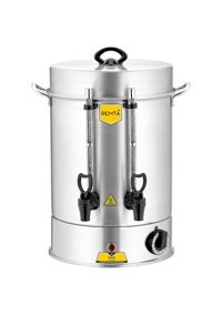 Remta R15 2200 W 22 lt Su Kapasiteli Çelik Tek Demlikli 250 Bardak Çift Musluklu Çelik Elektrikli Semaver İnox