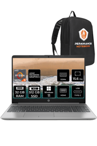 HP 255 G9 723Q2EA Dahili AMD Radeon RX Vega 7 AMD Ryzen 5 5625U 32 GB Ram 512 GB SSD 15.6 inç Full HD Windows 11 Home Laptop + PER4 Çanta