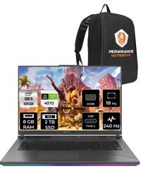 Asus ROG Strix G18 N6002 Harici GeForce RTX 4070 Intel Core i9 14900HX 8 GB Ram 2 TB SSD 18 inç Full HD FreeDos Oyuncu Laptop + PER4 Çanta