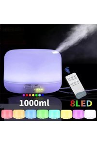 Ateştech Gece Lambası 1000 ml Aromaterapi Işıklı İyonizerli Şarjlı Soğuk Buhar Makinesi