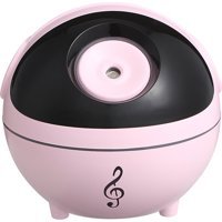 Buyfun Müzik Ruhu 2 W 350 ml Işıklı İyonizerli Taşınabilir Şarjlı Mini Soğuk Buhar Makinesi Pembe
