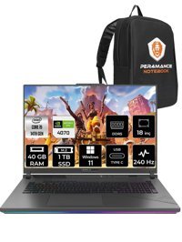 Asus ROG Strix G18 N6062 Harici GeForce RTX 4070 Intel Core i9 14900HX 40 GB Ram 1 TB SSD 18 inç Full HD Windows 11 Pro Oyuncu Laptop + PER4 Çanta