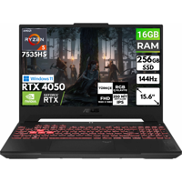 Asus TUF Gaming A15 FA507NU-LP157 BT26 Harici GeForce RTX 4050 AMD Ryzen 5 7535HS 16 GB Ram 256 GB SSD 15.6 inç Full HD Windows 11 Home Oyuncu Laptop